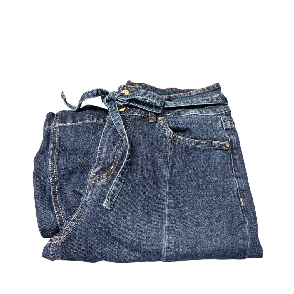 Scotch & Soda Jeans Womens 10/30 (30x31) Wide Leg Belted Dark Wash Denim Boho